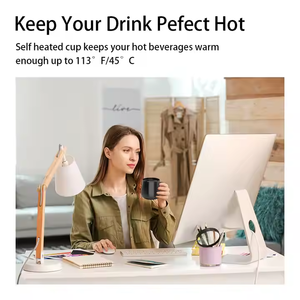 <span class=keywords><strong>Chauffe</strong></span>-tasse à café à température automatique 2 en 1 coussin chauffant en céramique avec <span class=keywords><strong>chargeur</strong></span> sans fil pour téléphone intelligent - Product Image 3