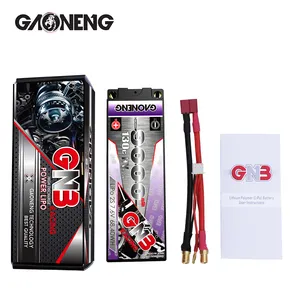 GNB GAONENG HV 9000MAH 2S 2S2P 7.6V 130C קשה מקרה 6.0mm מובנה Bullet LiPo סוללה עבור 1:10 1/10 בקנה מידה RC מכונית מירוץ LiHV