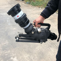 Canon de lutte contre l'incendie mobile manuel à double entrée avec contrôle du jet métallique pour utilisation d'urgence