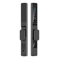 Serrure intelligente pour porte coulissante étanche TTLock App, serrure numérique à empreintes digitales, mot de passe, carte, serrure électronique pour porte en aluminium et en verre