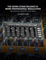 Console de mixage audio professionnelle GAX-MV16 16 canaux avec 99 DSP intégrés, lecture MP3 Bluetooth pour sonorisation et événements