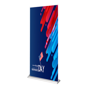Stand Display Portable Wide Base Standard Size Floor Standing Pull Up Backdrop Banner Plastic Stable Roll Up Stand For Promotion Display