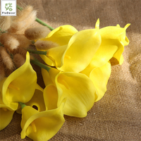 Bouquet de fleurs artificielles Calla Lily en PU, mini, toucher réel, idéal pour mariage, fête, décoration intérieure, centre de table - Vente chaude à prix abordable