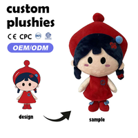 Poupées en peluche d'anime doux personnalisées Personnage d'image d'entreprise Poupée en peluche pour cadeau de marque
