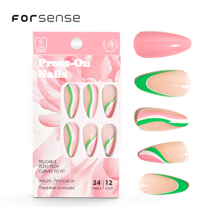 Vente en gros de <span class=keywords><strong>faux</strong></span> <span class=keywords><strong>ongles</strong></span> artificiels en forme d'amande, ensemble de <span class=keywords><strong>faux</strong></span> <span class=keywords><strong>ongles</strong></span> de haute qualité, marque privée, fait à la <span class=keywords><strong>machine</strong></span>, sur mesure - Product Image 1