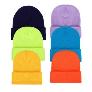 Autumn Winter Solid Color, Baby Knitted <b>Hats</b> Kids Girls Boys Beanies Caps Warm Soft Casual <b>Hats</b> for Children/ - Product Image 2