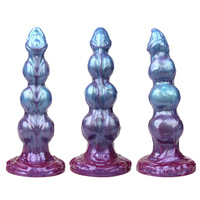 Dildo de Fantasía Luminoso en la Oscuridad, de Silicona, con Forma de Monstruo Alienígena, con Ventosa, Juguete Sexual para Mujeres, Tapón Anal, Neón, Nuevo