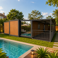 Maison conteneur modulaire préfabriquée de luxe moderne, 3 chambres, étanche, pliable et extensible, 20FT 40FT, pour l'habitation familiale en extérieur