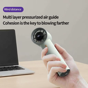 Elegante Ventilador de Mano Comercial, Recargable, Portátil, con Batería, Tipo Aire Acondicionado - Product Image 1