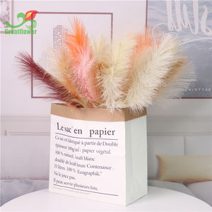 Bas quantité minimale de commande 61.5CM Long Herbe De <span class=keywords><strong>Pampa</strong></span> <span class=keywords><strong>Artificielle</strong></span> Haute Tiges Moelleuses Séchées Faux Grappes D'herbe Plante pour Mariage Vase Filler Décor - Product Image 2