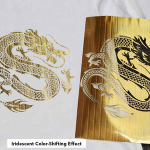 Iridescente Color-Shifting Effect Hologram Gold Dtf <span class=keywords><strong>Foil</strong></span> Film Roll 30cm 60cm para qualquer impressão de <span class=keywords><strong>transfer</strong></span>ência de tecido - Product Image 3