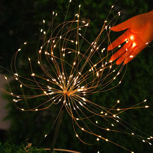 مصابيح ألعاب نارية مقاومة للماء من داندليون تعمل بالطاقة الشمسية صغيرة في الهواء الطلق لزينة عطلات الفناء ROHS - Product Image 1