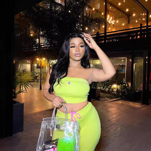 King Mcgreen Star Y2k 2 pièces ensembles tenues Sexy broderie bustiers taille haute cordon pantalon évasé costumes vêtements féminins - Product Image 3