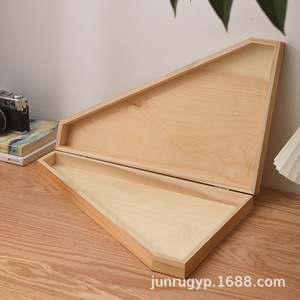กล่องไม้บรรทัดมุมฉากลายหินอ่อน 400x250x40 มม. กล่องไม้สนสลักลายสำหรับเก็บของขวัญ - Product Image 3