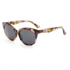 Lunettes de soleil de luxe de marque de créateur, monture ronde légère en acétate de haute qualité, motif écaille de tortue jaune, pour femmes et hommes - Product Image 1