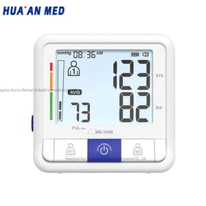 Hu an <span class=keywords><strong>Med</strong></span>-esfigmomanómetro eléctrico multifuncional para lectura de voz, monitores digitales de presión arterial, brazo con soporte adicional - Product Image 3
