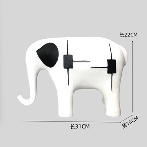 Minimalista bianco e nero decorazione elefante coppia di statue di elefante <span class=keywords><strong>per</strong></span> l'home Office <span class=keywords><strong>moderno</strong></span> di lusso decorazione <span class=keywords><strong>per</strong></span> la casa decorazione <span class=keywords><strong>per</strong></span> la casa - Product Image 4