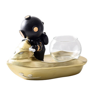 Astronaut Hydroponic Vase Creative Nordic Style Glass <strong>Fish</strong> Tank Ornament for Tabletop Home Decorations or <strong>Pot</strong> - Product Image 5