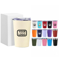 Vaso Térmico Personalizado con Logotipo, de Acero Inoxidable de Doble Pared y Aislamiento al Vacío, de 8oz/12oz, Mini Taza de Leche, Taza de Viaje para Café, Vaso para Auto con Tapa