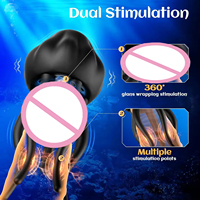 Jellyfish Glans Trainer Silicone Waterproof 10 Vibration Modes Real Touch Feeling Glans Stimulation Exercise Masturbator
