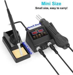 Estación de Soldadura Digital 2 en 1 8898 con <span class=keywords><strong>Pistola</strong></span> de Aire Caliente, Temperatura y Volumen de Aire Ajustables, Superventas - Product Image 6