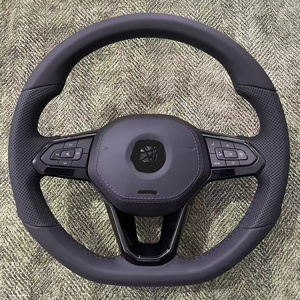 Accesorios Interiores para Automóviles Skoda MK6/MK7/MK8 Jetta Passat Polo para <span class=keywords><strong>Amarok</strong></span> <span class=keywords><strong>V6</strong></span> T6 Variant, Volante Deportivo de Cuero de 40 mm/35 mm - Product Image 1