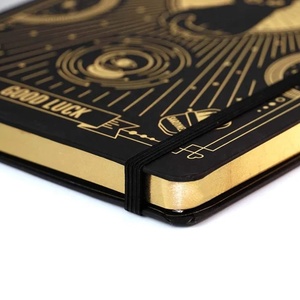 Alat tulis keras/sarung lembut <span class=keywords><strong>Notebook</strong></span> jurnal kertas peluru bertitik kucing hitam - Product Image 4