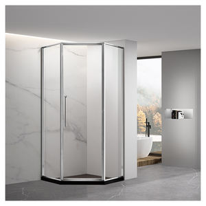 <span class=keywords><strong>Cabine</strong></span> <span class=keywords><strong>de</strong></span> <span class=keywords><strong>douche</strong></span> pivotante <span class=keywords><strong>de</strong></span> haute <span class=keywords><strong>qualité</strong></span> en verre diamanté, acier inoxydable, cadre complet pour salle <span class=keywords><strong>de</strong></span> bain - Product Image 4