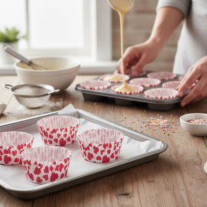 50x Muffin a forma di cuore/Cupcake tazza di carta scatola di 480 strumento di cottura e pasticceria - Product Image 3