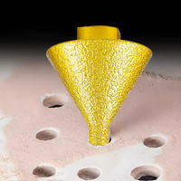 Foret diamanté à 1 dent, angle de 82°, queue droite, ouvre-trou parapluie pour carrelage et granit
