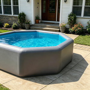 Piscina Inflable <span class=keywords><strong>de</strong></span> PVC con Diseño Hexagonal Grande Personalizada, <span class=keywords><strong>de</strong></span> 4m/5m <span class=keywords><strong>de</strong></span> Diámetro, para Uso Familiar en Exteriores y Jardines - Product Image 3