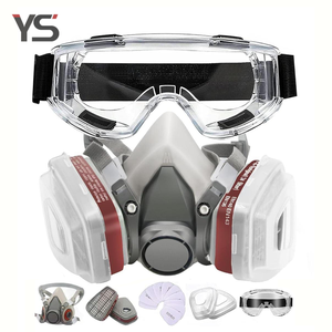 Máscara de Gas de Media Cara de Grado Industrial YS con Filtro Doble para Pintura, Soldadura y Construcción, Certificación CE, Reutilizable, Antipolvo y Antigás - Product Image 1