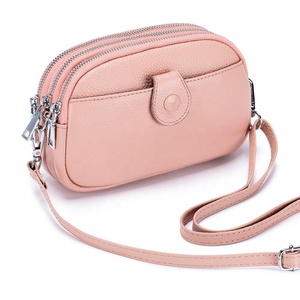 Bolso de Teléfono Celular para Mujer, Bolso Bandolera de Cuero Genuino a la Moda, Bolso Cruzado de Cuero para Mujer - Product Image 1