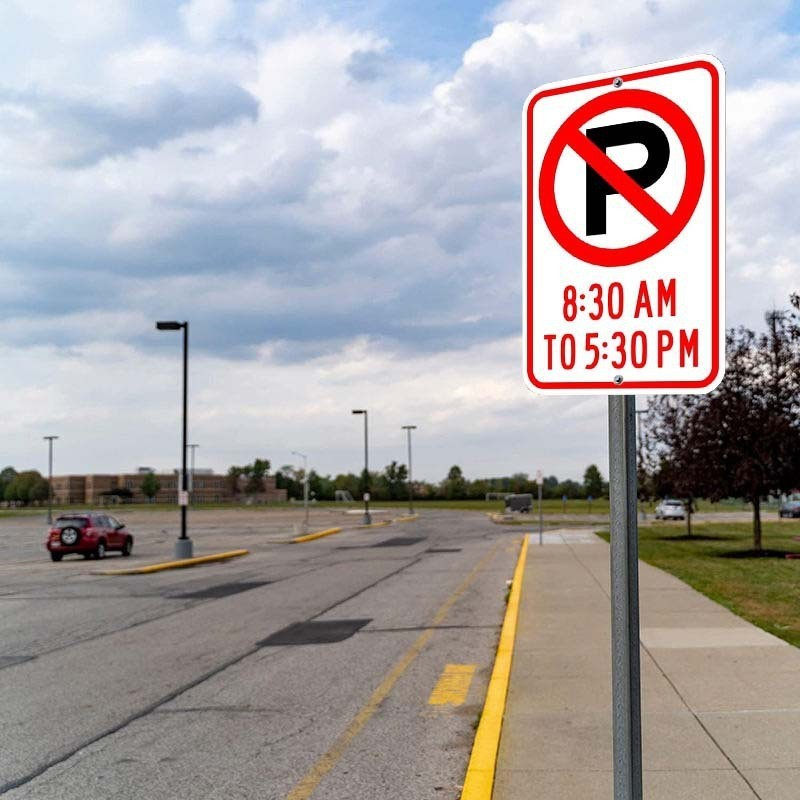 Nighttime Reflective 24 Hour Video Surveillance Sign Rust Proof Plate for Commercial Building Exteriors
