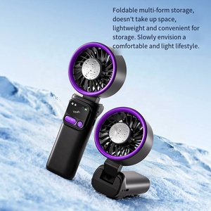 Ventilador de Mano USB Recargable de 3600mAh para el Verano 2026, con Pantalla LED Digital, Enfriador de Aire, Refrigeración por Hielo, Portátil, Plegable, Mini Ventilador - Product Image 5