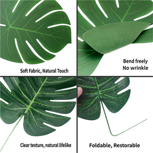 Foglia di Monstera Artificiale - Fogliame Verde Realistico per Decorazioni <span class=keywords><strong>Festa</strong></span> <span class=keywords><strong>Hawaiana</strong></span>, Centrotavola, Matrimoni, Decorazioni per la Casa - Product Image 3