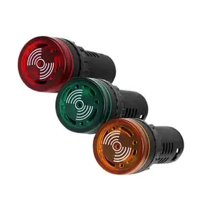 22mm 버저 AD16-22SM 12V 24V 220V 사운드 및 조명 경보 플래시 경보