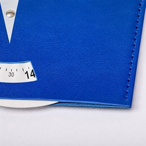 Disque de stationnement en cuir PU 15x15cm version française, avec logo personnalisé, pour zone bleue, minuteur de stationnement standard pour le marché français - Product Image 6