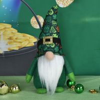 St.Patrick's Day Gnome Party Favor Poupées en peluche Saint Patrick's Day Décorations irlandaises Homme Green Leaf Festival Ornement