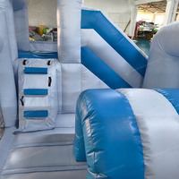 Château gonflable à thème Bluey avec toboggan, certifié CE, installation facile, qualité commerciale, château de saut pour enfants pour location événementielle