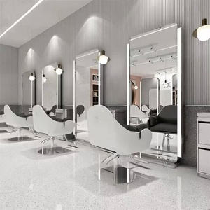 Muebles Modernos para <span class=keywords><strong>Barber</strong></span>ía, Equipo de Peluquería, Espejo de Belleza con Iluminación LED para Estilismo, Spa y <span class=keywords><strong>Barber</strong></span>ía - Product Image 2