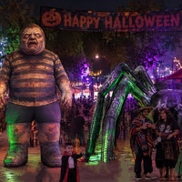 Monstre gonflable d'Halloween personnalisé de 8 m/26,25 pi, décoration gonflable géante d'Halloween avec lumières LED