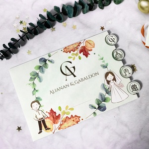 Invitation de mariage romantique coulissante : Illustration des mariés, décorations Quinceanera - Product Image 2