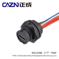 USB 타입-C 3.0 3.1 베이어닛 타입 방수 커넥터 IP67 GEN 1 USB-C 케이블 플러그 소켓