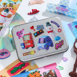 Xinmo Tongxin jouet série autocollant livre mignon dessin animé bricolage planificateur Guka bricolage matériel décoratif autocollant livre - Product Image 3