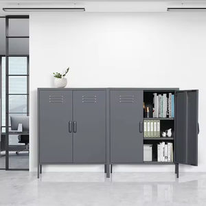 ドアドア2ドア高足キャビネットファイリングキャビネットスチールロッカーモダンデザインホーム家具収納 - Product Image 3