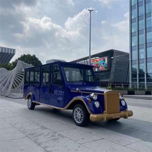 Usine Vente Parc D'attractions Installations 9-11 Capacité Moteur Électrique <span class=keywords><strong>Bus</strong></span> Touristique Électrique Voiture Vintage pour Amusement Ride - Product Image 2