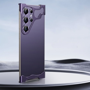 Stylish No Border case Design With Glass <b>Lens</b> <b>Protector</b> Metal Aluminum Alloy Phone Cover for samsung S25 ultra S24 S23 Plus - Product Image 4