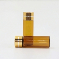 Flacons en verre ambré de 1 ml à 5 ml pour huiles essentielles, échantillons vides, impression sérigraphique, autocollants, recharge, emballage format d'essai – Approvisionnement direct usine