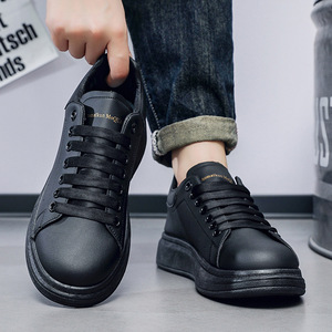 New Men's Solid White <b>Sneakers</b> Spring Thick-soled Lightweight Anti-slip Height-increasing Casual Couple's <b>Sneakers</b> Students 2025 - Product Image 6